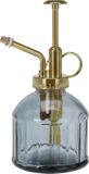 H&S Collection Plantenspuit - glas - zwart - 16 cm