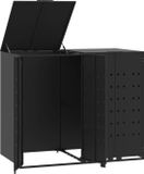 vidaXL Containerberging voor 2 containers 138x79x117 cm staal zwart