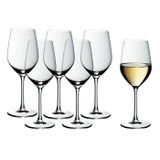 WMF Easy Plus Wijnglazen, witte wijn, set van 6, 390 ml, kristalglas, transparant