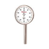 Starrett 196B1 universele meetklok, achterkant Plunger, witte wijzerplaat, 0-100 lezen, 0-0,5 cm rij, 0 cm afstuderen
