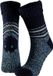 Apollo Huissokken/slofsokken - met anti slip zool - blauw - volwassenen - maat 43-46 - wol