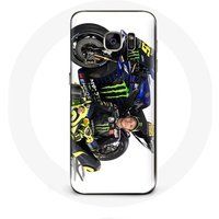 Maniacase Hoesje voor Samsung Galaxy S7 Edge Valentino Rossi Speed Racer witte achtergrond