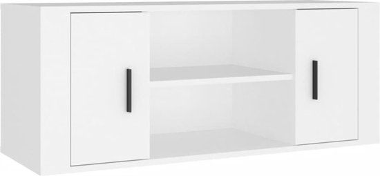 vidaXL Tv-meubel 100x35x40 cm bewerkt hout wit