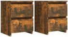 vidaXL Nachtkastjes - Set van 2 - Gerookt Eiken - 30x30x40 cm