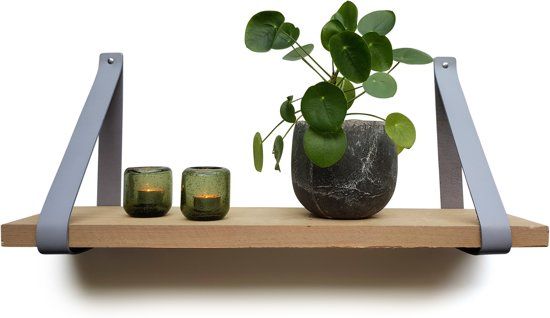 Brute Strength Leren plankdragers - Grijs - 2 stuks - 8719689313876