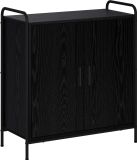 vidaXL Dressoir chêne noir 97 x 33 x 81 cm Bois traité