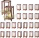 VEVOR 24x Lantaarns en bois, supports de bougies à LED
