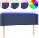 vidaXL Hoofdbord LED 147x16x78/88 cm stof blauw