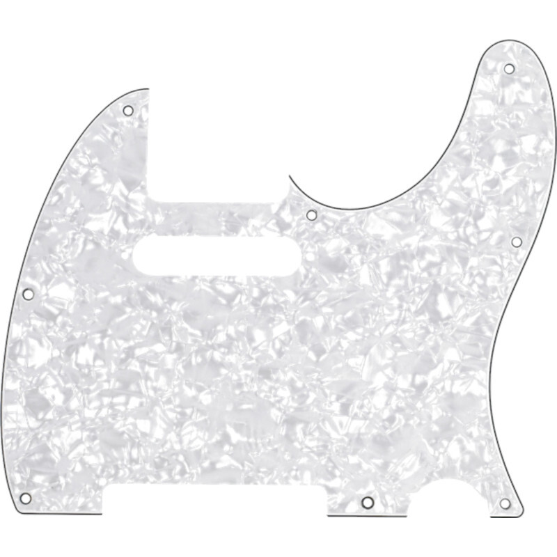 Fender 8-hole Mount Multi-Ply Telecaster Pickguard White Pearl