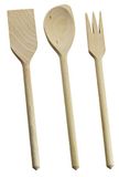 Excelsa Echt Hout September Lepel met Vork en Spade, 30 cm, Bruin