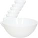 PlasticForte bols à dessert et de service - 20x - 950 ml - blanc - plastique - rond - 17 x 7 cm
