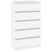 vidaXL Ladekast - 60x36x103 cm - Bewerkt Hout - Wit