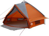 vidaXL Teepee Tent voor 6 Personen - Grijs en Oranje