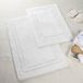 Superior 2-delige katoenen antislip badtapijt set, wit