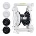 VEVOR Pompe à membrane double à air, 25 GPM, entrée et sortie 1" pompe pneumatique de transfert d'huile usée, max 100 psi, corps en polypropylène, à air pour diesel, graisse, kérosène, essence et
