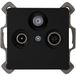 Kopp Paris 3-voudige antenne-stopcontact TV/RF/SAT, inbouw, matzwart