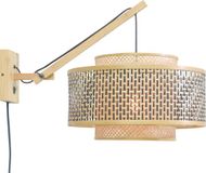 GOOD&MOJO Wandlamp Bhutan - Bamboe/Zwart