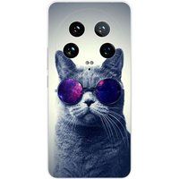Xiaomi 14 Ultra Cat met bril Siliconen hoesje