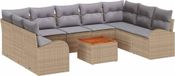 Maison Exclusive - Salon de jardin 10 pièces Beige polyrotin