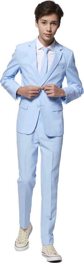 OppoSuits Cool Blue - Teen Suit - Size: 152 (14 years) - Party