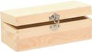Glorex Hobby Schatkistje met sluiting en deksel - Hout - Lichtbruin - 20 x 8 x 7 cm