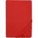 BIBERNA Drap-housse jersey-élasthanne, hauteur de bonneterie jusqu'à 25cm. (Rouge, 90-100 x 200 cm)