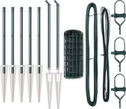 vidaXL Euro-hek met grondpennen 10 x 0,6 m PVC-coated staal groen mesh