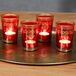 Casa Moro Bol Teelichtglas Rot Gold 6er Set