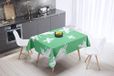 Bonamaison Tafelkleed, Anti-Mold, Sneldrogend, Waterdicht, 100% Polyester Tafellaken, Petroleum Groen, Wit, 140 x 140 Cm