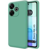 Tumundosmartphone Hoesjes van vloeibare siliconen, ultrazacht voor Xiaomi Poco M6 4G, groen