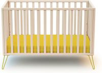 JURABABY Kinderbed ONLY Hout Wit en Geel 60 x 120 cm