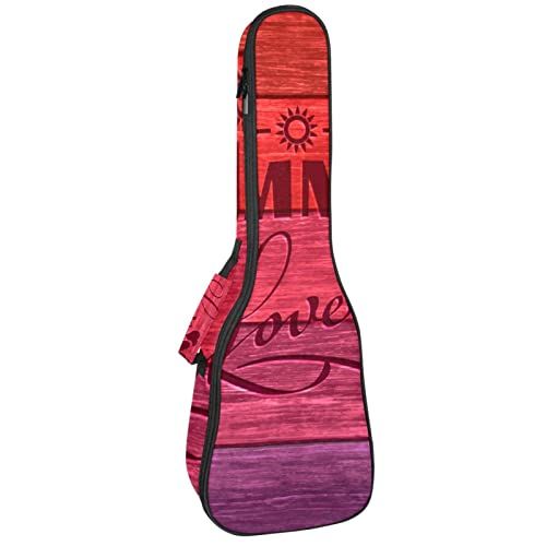 Mersov Panda Mersov Concert Ukelele Rugzak, Heavy Duty Ukulele Case Bag met Opslag, Sopraan Concert Tenor Ukelele 10MM Gewatteerde BagSummer Love
