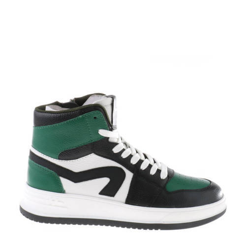 Hip Hip leren sneakers zwart/groen/wit