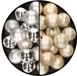 Kaemingk B.V. 32x Boules de Noël en plastique Mix Argent & Champagne 4 cm