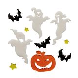 Merkloos / Sans marque Horror raamstickers spoken/vleermuizen 20 x 25 cm - Halloween feest decoratie - Horror stickers