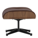 Vitra Eames Lounge Chair Ottoman Walnut Natural - Leather Premium F69 Marron - Polished / Sides Black