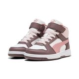 PUMA Rebound Slam Mid AC PS Kinderen Hoge Sneakers Rich Cocoa-Dusky Rosewood-PUMA White