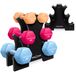 Body & Mind Set d'haltères en néoprène, 6 pièces (2x 1 kg, 2x 2 kg, 2x 3 kg), incluant un support d'haltères à 3 niveaux. Haltères en liège pour le fitness et l'entraînement de force
