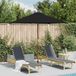 Prolenta Maison Exclusive Zonnenscherm met houten mast, zwart, 150x200 cm
