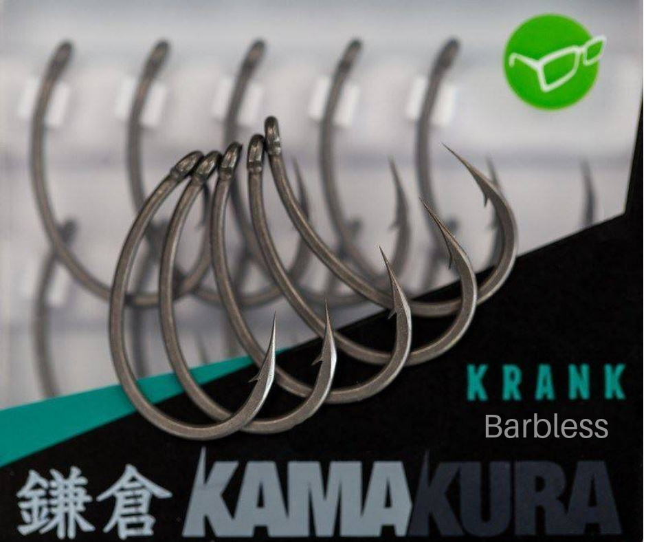 Korda Kamakura Krank Barbless - Haak - Haakmaat 8 - 10 Stuks - Grijs