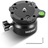 NEEWER Statief nivelleringsbasis (↓60 mm) camera-leveller, aluminium verstelbare statiefkop plaat met -15°/+15° kanteling, bellenniveau, 1/4" 3/8" schroef compatibel met Canon Nikon Sony DSLR en