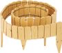 Merkloos Relaxdays Borderrand - 200x10 cm - flexibel - hout - lichtbruin