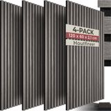 Tectake Akoestische Panelen - Set van 4 - Eiken Lichtgrijs