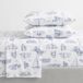 Nautica Queensize lakenset, katoenen percal beddengoedset, knapperig en cool, lichtgewicht en ademend (Whitewood Sail Blue, 4-delig, Queen)