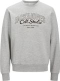 JACK&JONES JJMAKOTO SWEAT CREW NECK Homme Pull Gris Clair Chiné