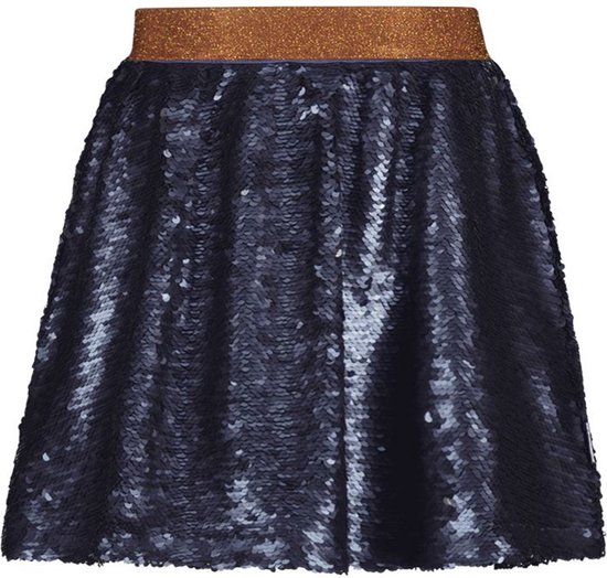 B.Nosy Meisjes Rok Pailletten - Rhodee - Navy blauw - Maat 146/152