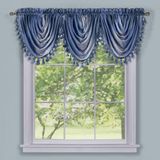 Zachte Achim Home Decor Zachte waterval volant raamgordijnen - 117 cm breedte, 40 inch lengte - Ombre (blauw) - lichtfilterende decoratieve polyester gordijnen voor slaapkamer woonkamer en eetkamer