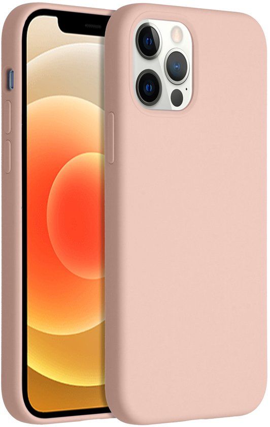 Accezz Liquid Silicone Backcover voor de Apple iPhone 12 (Pro) - Roze