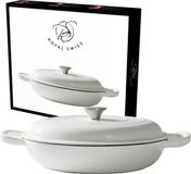 Royal Swiss Braisière en fonte avec couvercle 30 cm crème