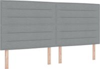 vidaXL Boxspringbed met matras, lichtgrijs, 200 x 200 cm, gestoffeerd
